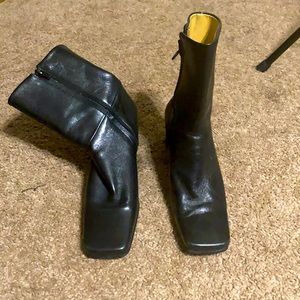 Etienne Aigner genuine leather heel boots